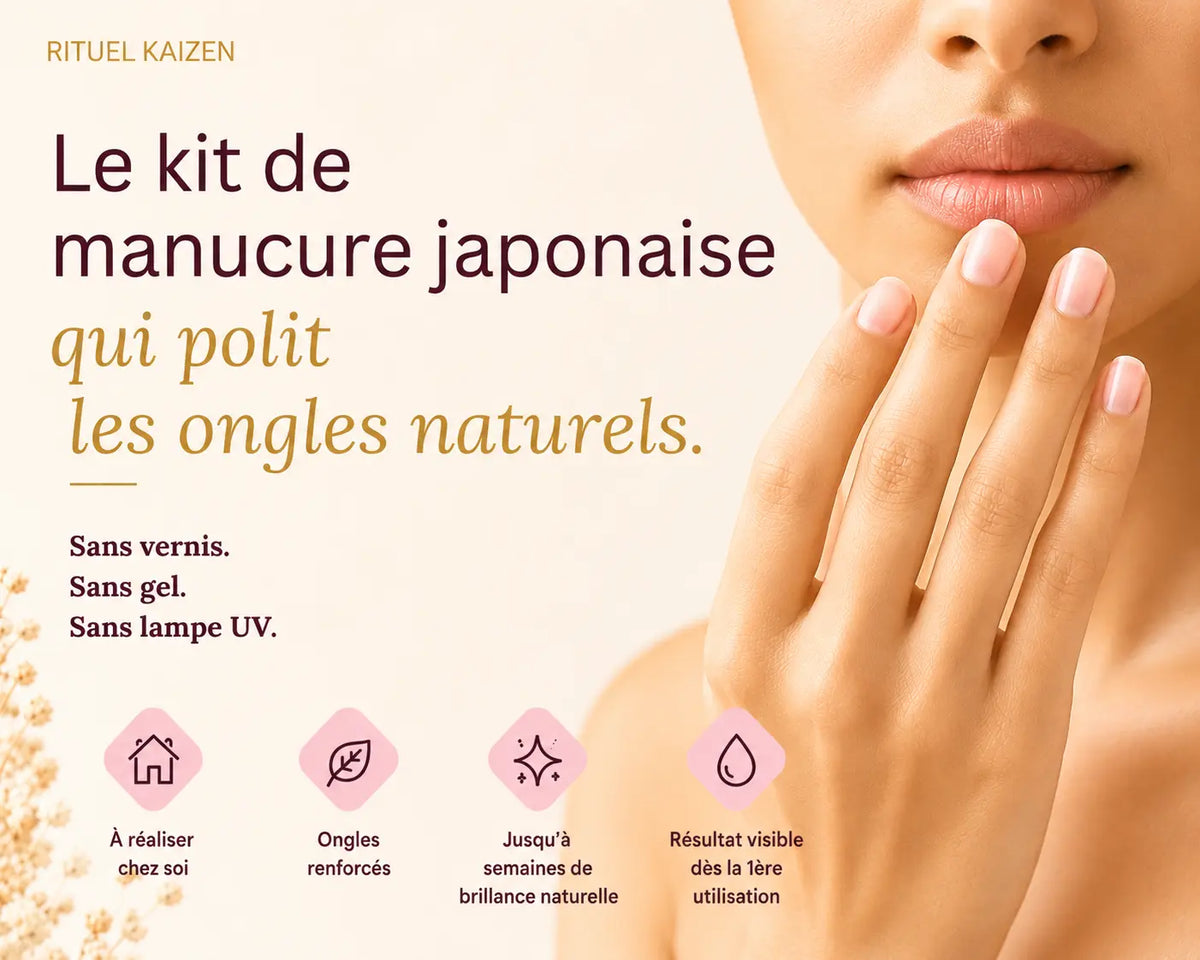 Tableau des bénéfices de la manucure japonaise Rituel Kaizen